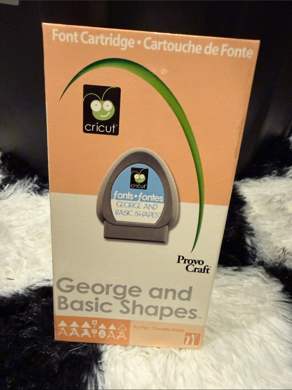 Cricut Peach and White George & Basic Shapes Cartridge